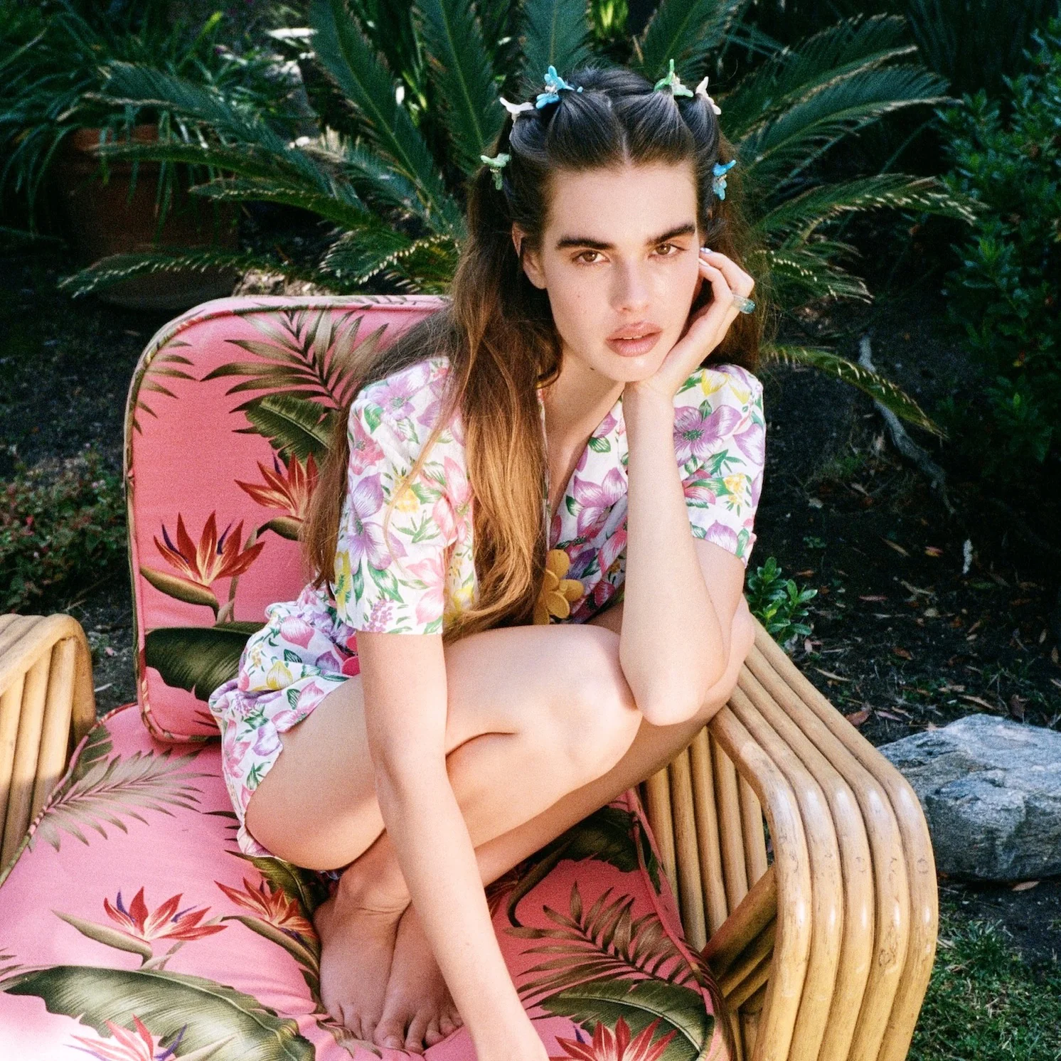 Baby Daisy Clip Set in Petal - Image 3