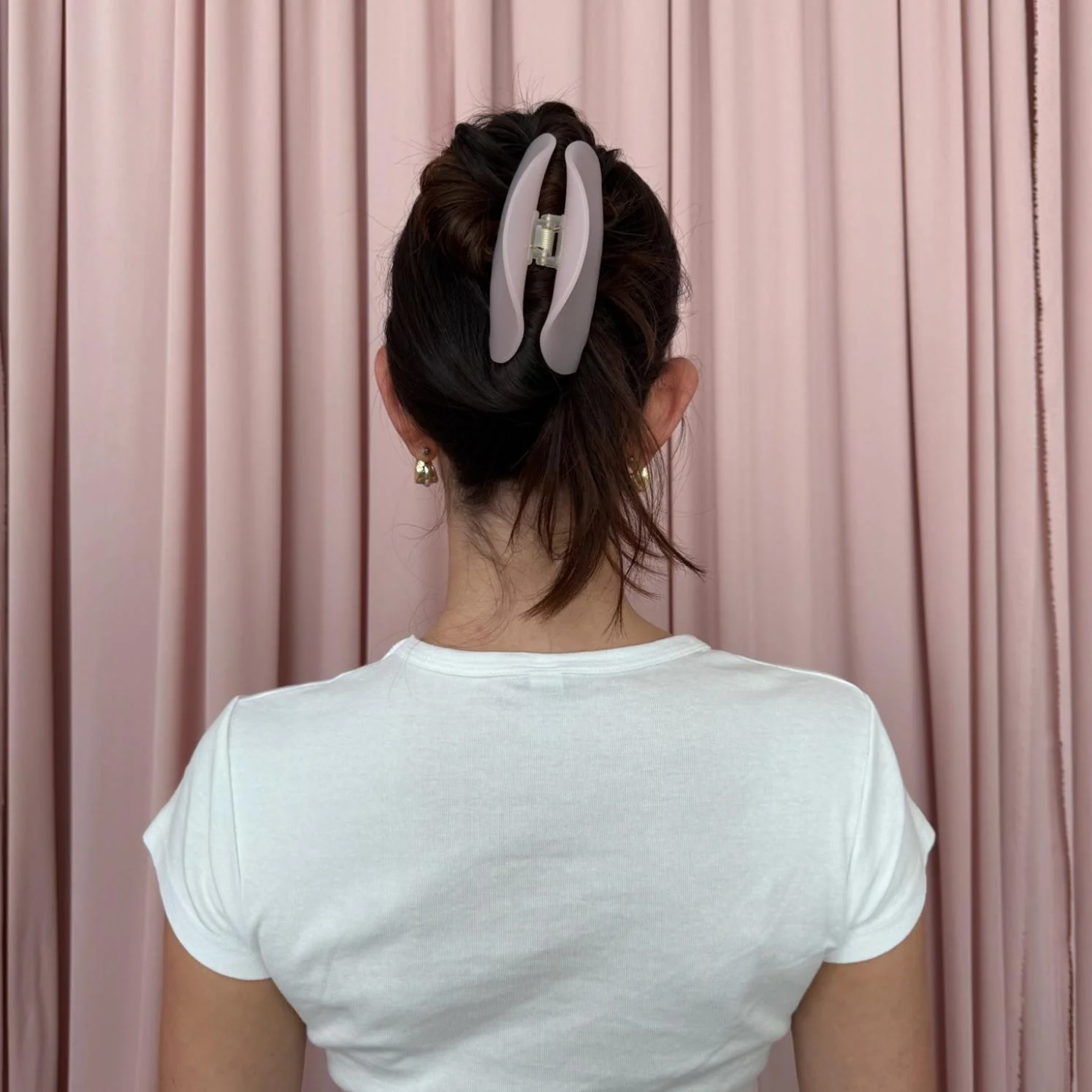 Half Moon Clip in Pink Smoke - Image 4