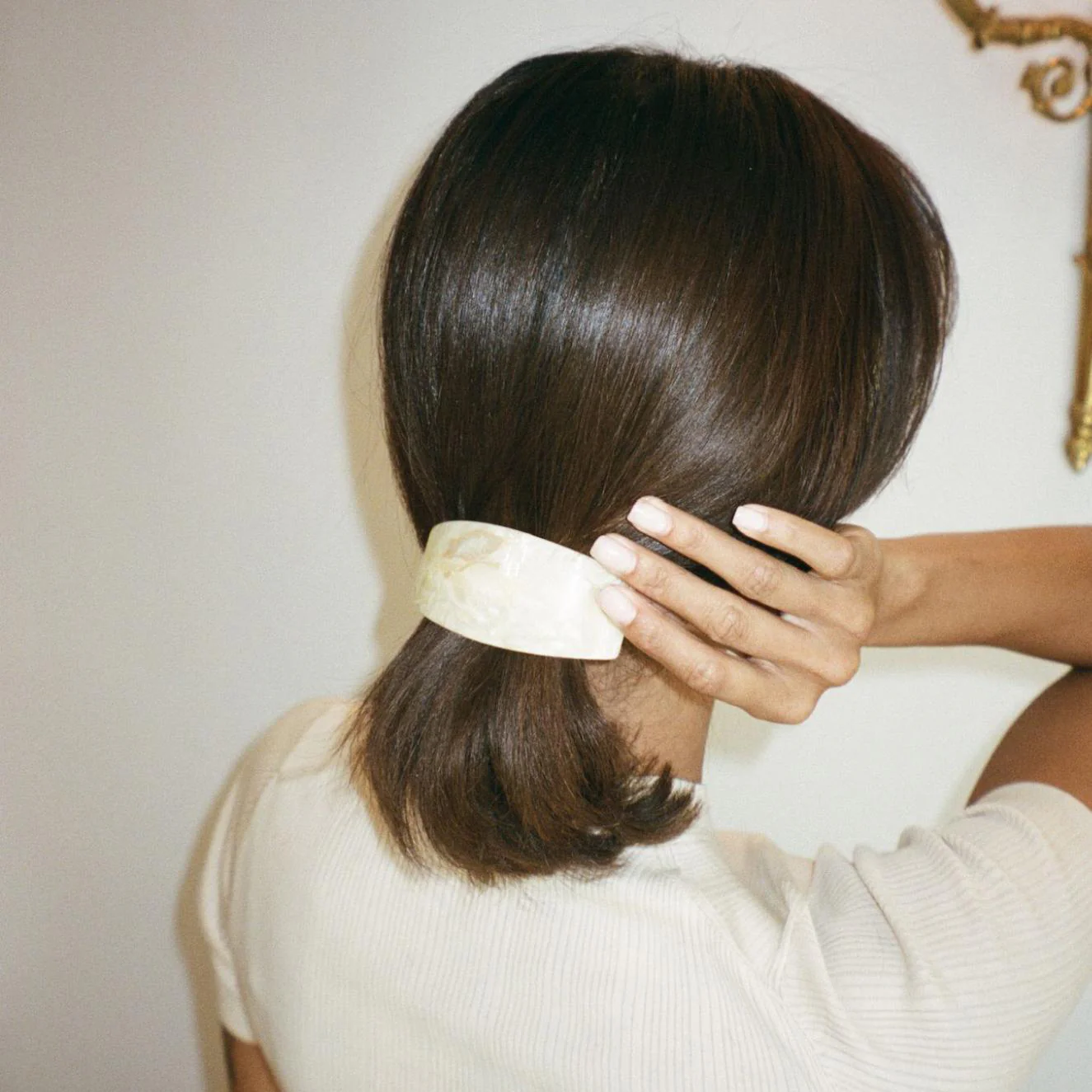 Ponytail Barrette in Chantilly - Image 4